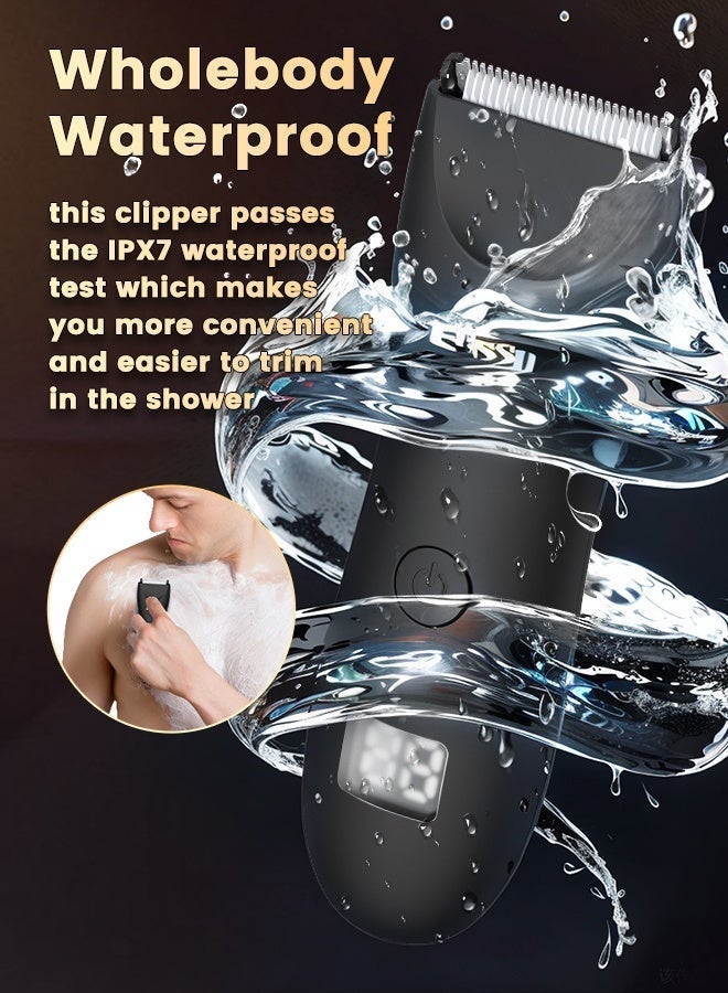 ENSSU Advanced Men's Body Groomer LED Spotlight | Redefining Safe & Smooth Trimming | 6000 RPM Motor & LCD Display | Tech-Driven Grooming Experience - Image 4